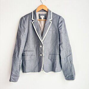 J. Crew Grey Linen Classic Blazer 10
